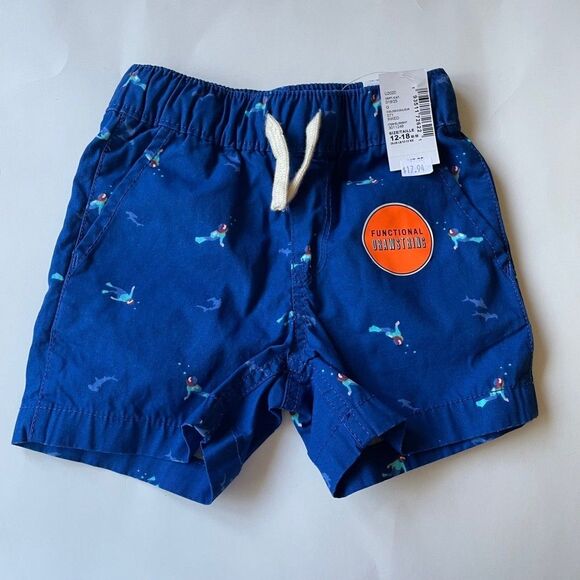 The Children’s Place kids shorts size 12-18 Months  blue NWT - Picture 1 of 5